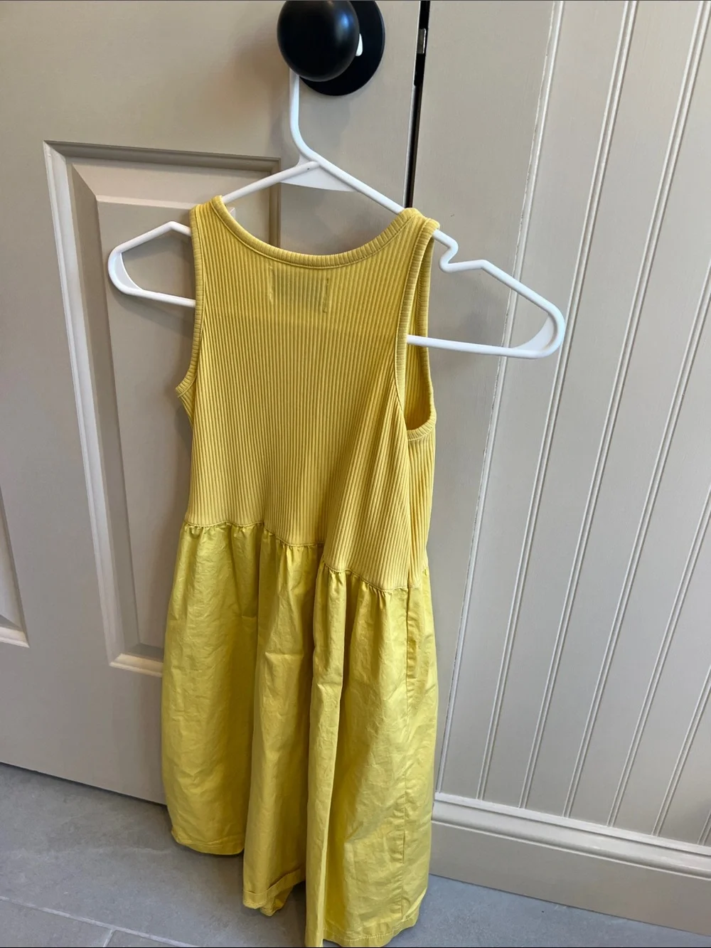 Old Navy Yellow Ribbed Tank Sundress